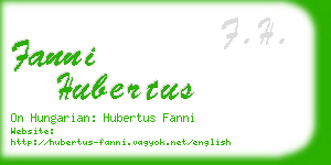 fanni hubertus business card